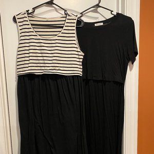 Lot of two maternity/nursing dresses size L